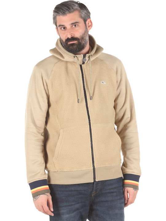 O'neill Reverz Herren Sweatshirt Jacke mit Kapuze und Taschen Ecru