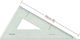 Isomars Geometric Triangle Plastic Transparent 30cm Ακρυλικό 60 Μοιρών