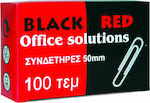 Black Red No.5 Συνδετήρες 50mm Μεταλλικοί Ασημί 100τμχ