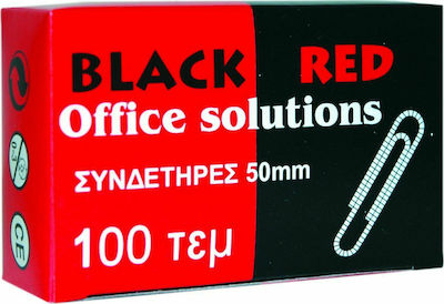 Black Red No.5 Capse de hârtie 50mm Argintiu metalic 100buc BR314515