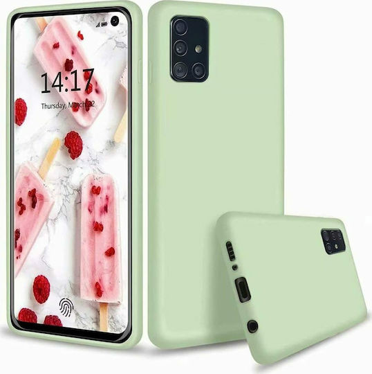 Sonique Liquid Back Cover Silicone Green (Galaxy A71) 46-61492