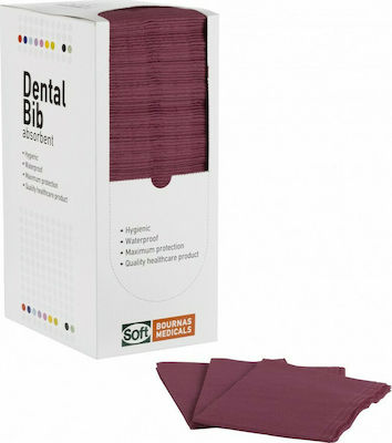 Bournas Medicals Dental Burgundy Towel 2ply + 1ply without Dispenser