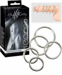 You2Toys Steel Cock Rings Silver 5pcs