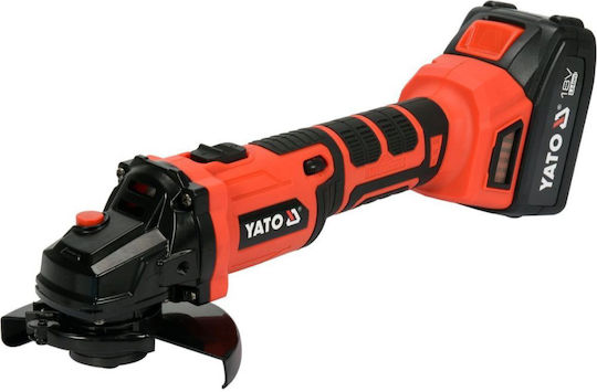 Yato YT-82829 Τροχός 125mm Μπαταρίας Brushless με Ρύθμιση Στροφών 1x1.5Ah