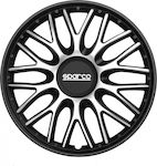 Sparco Set Capace Roți Auto Roma 4buc 15" Argint/Negru