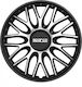 Sparco Car Hubcap Set Roma 14" 4pcs Black