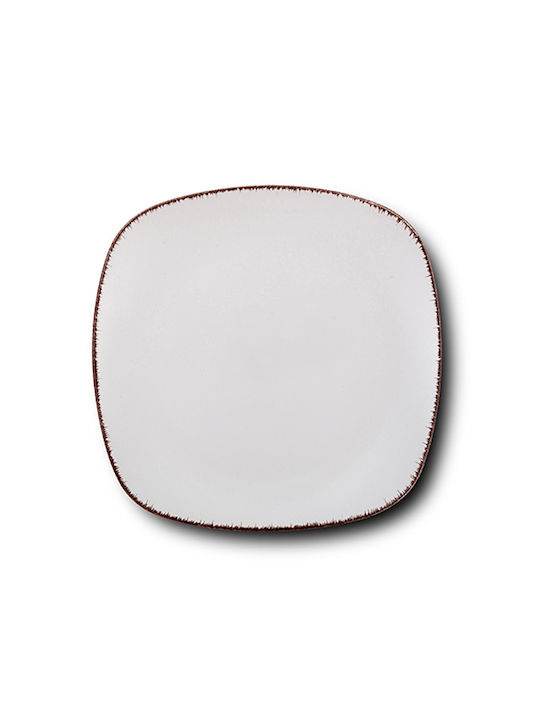 Nava White Sugar Teller Untiefe Platz Keramik W...