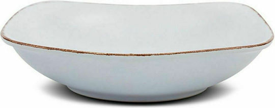 Nava White Sugar Farfurie adâncă Pătrat Ceramică Alb 22.5x22.5cm