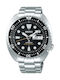Seiko Prospex King Turtle Ανδρικό Ρολόι 45mm Αυτόματο με Ασημί Μεταλλικό Μπρασελέ