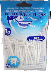 Technofarm Toothpick + Floss 2 in 1 Οδοντικό Νήμα 36τμχ