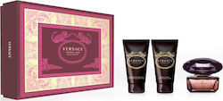 Versace Crystal Noir Set Eau De Toilette 50ml, Body Lotion 50ml & Shower Gel 50ml