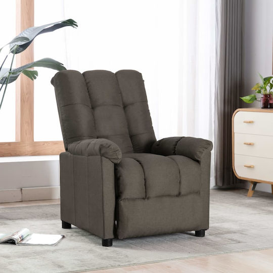 Relaxsessel Friseurwaschbecken mit Fußhocker Taupe 74x99x102cm