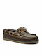 Hawkins Premium Men's Leather Boat Shoes Brown