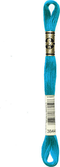 DMC Κλωστή Κεντήματος Μουλινέ 117 Βαμβακερή 3844 Bright Turquoise Dark
