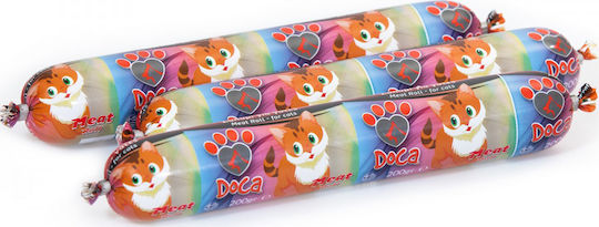 Doca Treats with Chicken Salami with Chicken Fish & Shrimps for Adult Cats 200gr