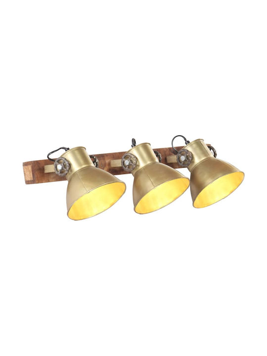vidaXL Industrial Wall Lamp with E27 Bronze 65x25cm