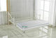 Marin Sofa Single Bed Metallic with Slats Άσπρο 90x190cm