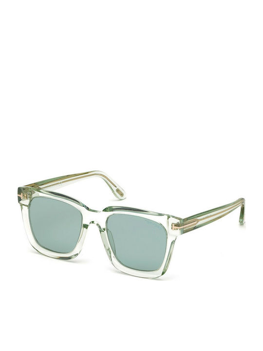 Tom Ford Sari Sonnenbrillen mit Grün Rahmen und Transparent Spiegel Linse FT0690 84X