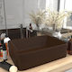 vidaXL Vessel Sink Ceramic 41x30x12cm Brown