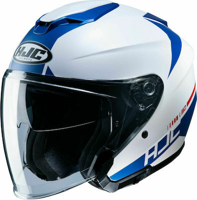 HJC i30 Baras White/Blue Motorradhelm Jet KR5180