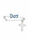 Senza Child Safety Pin made of Silver with Cross for Boy