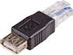 Akyga Конвертор USB-A женски към RJ-45 мъжки Черен 1бр AK-AD-27