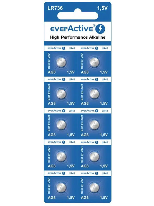 everActive Αλκαλικές Μπαταρίες Ρολογιών LR41 1.5V 10τμχ