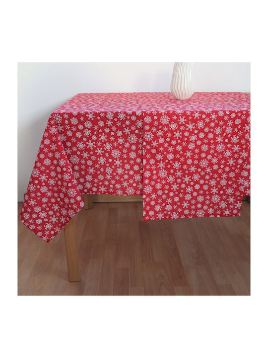 Christmas Tablecloth Fabric Red L135xW135cm 1pcs