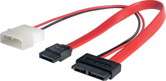 Akyga 4-Pin Molex - Kabel 0.2m Rot (AK-CA-45)