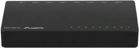 Lanberg DSP2-1008-12V Unmanaged L2 Switch with 8 Gigabit (1Gbps) Ethernet Ports