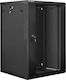 Lanberg Επιτοίχια Καμπίνα Rack 18U 60x60x90.7cm Μαύρο WF01-6618-10B