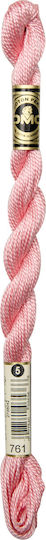 DMC Thread Embroidery Mouline Cotton Perle 115 No5 Cotton in Pink color 25m