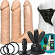 Doc Johnson Vibrating Dual Density Ultraskyn Set Δονητής με Απομακρυσμένο Έλεγχο Vanilla