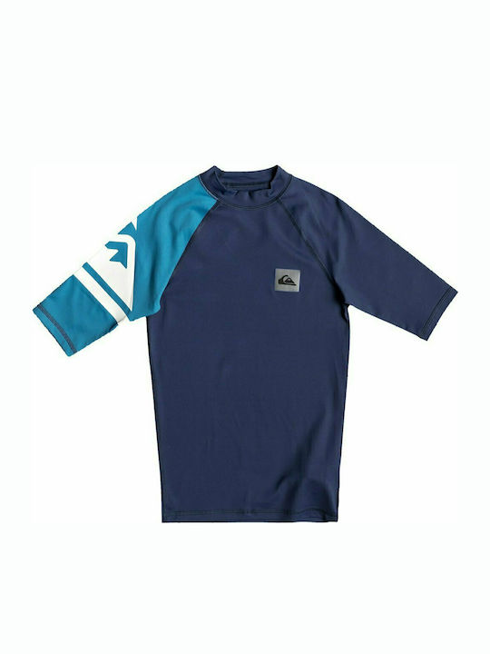 Quiksilver Παιδικό Μαγιό Αντιηλιακή (UV) Μπλούζα Active Short Sleeve UPF 50 Rash Vest Μπλε