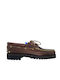 Sea & City Men's Leather Boat Shoes Burgundy