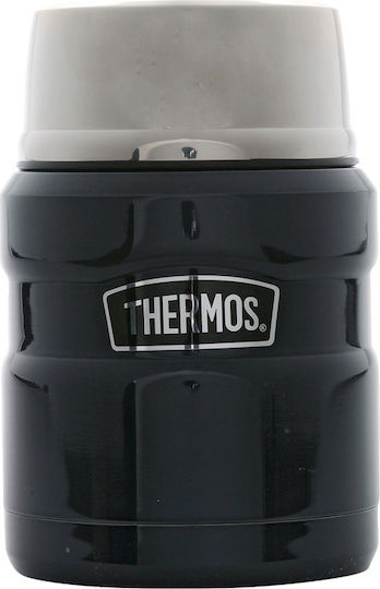 Thermos Δοχείο Φαγητού Inox Θερμός Black 470ml