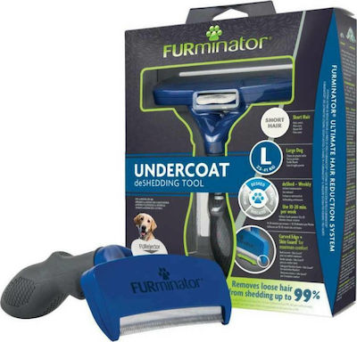 FURminator Undercoat Tool Large Dog Comb for Long-Haired Dogs with Razor for Hair Removal