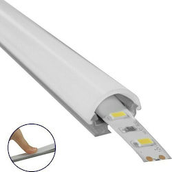 GloboStar Extern LED-Streifen-Aluminiumprofil mit Opal Abdeckung 100x1.5x1.5cm