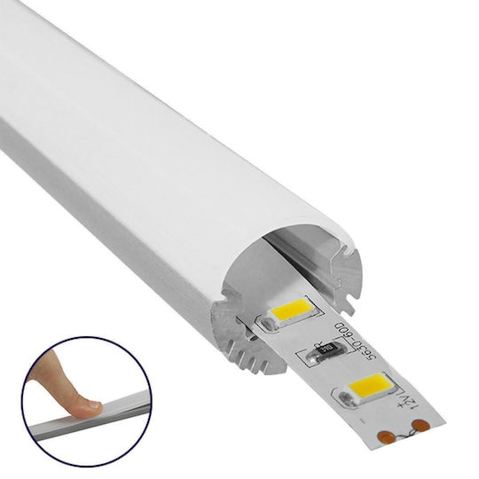 GloboStar Hanging Aluminum Profile for LED Strip with Opal Cover 100x2x2.2cm