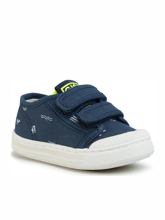 Παιδικά Sneakers με Σκρατς Navy Μπλε