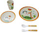 Feeding Set Καμηλοπάρδαλη made of Bamboo Multicolour 5pcs