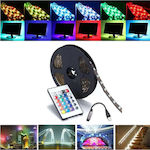 LED Strip Power Supply USB (5V) RGB Length 2m with Remote Control Self-adhesive