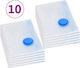 vidaXL Plastic Storage Bag For Clothes Airtight and with Vacuum 70x120cm 10pcs