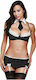 Baci Lingerie Sexy Secretary Set Black / White