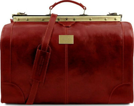 Tuscany Leather Δερμάτινη Ιατρική Τσάντα Madrid σε Κόκκινο Χρώμα
