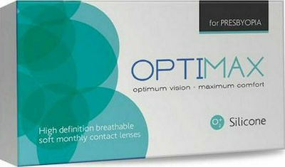 Optimax Silicone Presbyopia 3 Μηνιαίοι Πολυεστιακοί Φακοί Επαφής Σιλικόνης Υδρογέλης