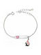 Senza Kids Silver Chain Bracelet Βραχιόλι Ασημένιο με Σκιουράκι with Heart for Girl