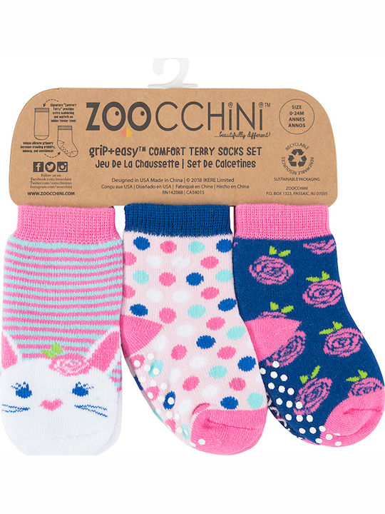 Zoocchini Παιδικές Κάλτσες Μακριές Πολύχρωμες 3 Ζευγάρια