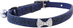 Happypet Finesse Cat Collar Glitter Bow 30x2cm Blue