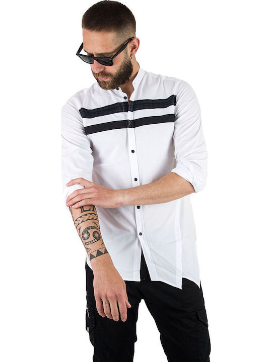 Stefan Fashion Long Sleeve Cotton Shirt White